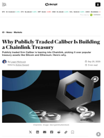 Why Publicly Traded Caliber Is Building a Chainlink Treasury - Decrypt