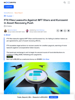 FTX Sues NFT Stars and Kurosemi Over Token Delivery Failures