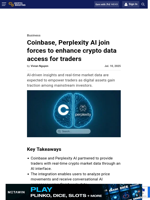Coinbase, Perplexity AI join forces to enhance crypto data access for traders