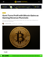 Gumi Turns Profit with Bitcoin Gains as Gaming Revenue Plummets - CoinCentral