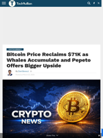 Bitcoin Price Reclaims $71K as Whales Accumulate and Pepeto Offers Bigger Upside - TechBullion