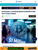 No Fireworks, Just Grind: Bitcoin Could Drift To $1M Over 7 Years
