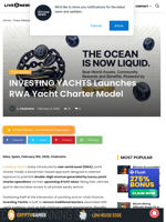 INVESTING YACHTS Launches RWA Yacht Charter Model | Live Bitcoin News