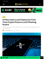 X Plans Auto-Lock Feature for First-Time Crypto Posts to Limit Phishing Scams