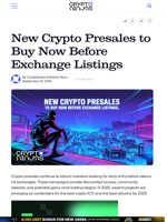 New Crypto Presales to Buy Now Before Exchange Listings
