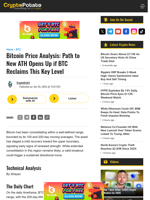 Bitcoin Price Analysis: Path to New ATH Opens Up if BTC Reclaims This Key Level