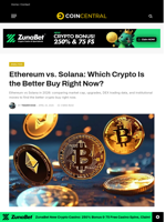Ethereum vs. Solana: Which Crypto Is the Better Buy Right Now? - CoinCentral