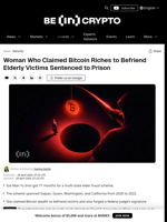 Fake Bitcoin Heiress Sentenced to 71 Months for Multi-State Scam