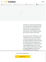 Uniswap Proposes Sweeping ‘UNIfication’ With UNI Burn and Protocol Fee Overhaul