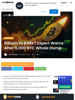 Bitcoin Whale Dump Triggers $49K Price Crash Warning