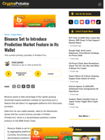 Binance Set to Introduce Prediction Market Feature in Its Wallet