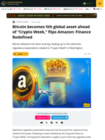 Bitcoin Grows to 5th Global Asset ahead of Crypto Week