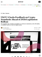 UK FCA Seeks Feedback on Crypto Standards Ahead of 2026 Legislation Rollout - Decrypt