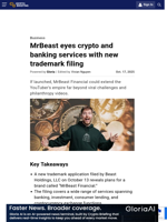 MrBeast eyes crypto and banking services with new trademark filing