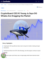 CryptoQuant CEO Ki Young Ju Says OG Whales Are Dragging the Market