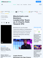 Blockchain.com Bolsters Leadership Team as It Charts Path Toward IPO   – Crypto News Bitcoin News