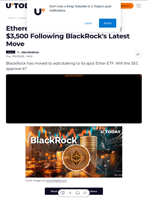 Ethereum (ETH) Price Approching $3,500 Following BlackRock's Latest Move