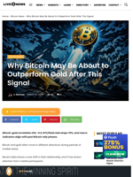 Bitcoin Set to Outperform Gold After Rare Signal