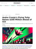 Andre Cronje’s Flying Tulip Raises $200 Million Ahead of ICO - 