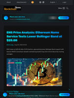 ENS Price Analysis: Ethereum Name Service Tests Lower Bollinger Band at $25.00 - Blockchain.News