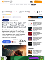Bitcoin’s Four-Year Cycle Isn’t Dead — Research Reveals Bear, Gradual Decline Ahead – Markets and Prices Bitcoin News