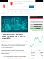 Top 5 Tap To Earn (T2E) Tokens Below 10M Market Cap To Watch In August 2025 - NullTX