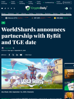 WorldShards announces partnership with ByBit and TGE date - Crypto Daily