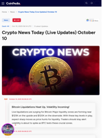 Crypto News Today (Live Updates) October 10