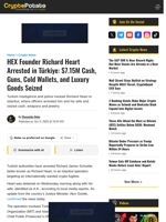HEX Founder Richard Heart Arrested in Türkiye: $7.15M Cash, Guns, Cold Wallets, and Luxury Goods Seized