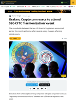 Kraken, Crypto.com Execs to Attend SEC-CFTC ‘Harmonization’ Event