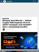 Blazpay And Bitcoin – Which Crypto Will Explode First in 2025? Analysts and ChatGPT Give a Surprising Verdict - TechBullion