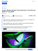 Crypto Whales Bought TON, SHIB, and OP this Week