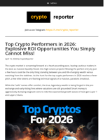 Top Crypto Performers in 2026: Explosive ROI Opportunities You Simply Cannot Miss!