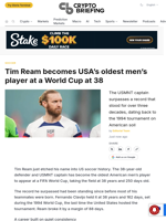 Tim Ream becomes USA's oldest men's player at a World Cup at 38