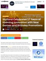 Slotland Celebrates 27 Years of iGaming Innovation with New Games and Birthday Promotions | Live Bitcoin News