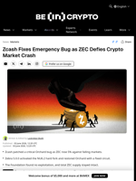 Zcash Fixes Emergency Bug as ZEC Defies Crypto Market Crash