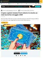 Crypto Capital Shifts From Tokens to Stocks as Launches Struggle: DWF
