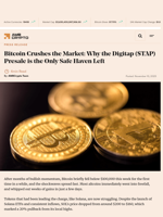 Bitcoin Crushes the Market: Why the Digitap ($TAP) Presale is the Only Safe Haven Left - AMBCrypto