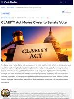 CLARITY Act Moves Closer to Senate Vote