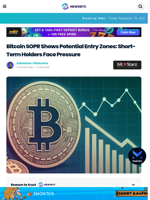 Bitcoin SOPR Shows Potential Entry Zones: Short-Term Holders Face Pressure