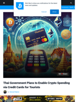 Thai Government Plans to Enable Crypto Spending via Credit Cards for Tourists