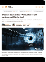 Bitcoin is down today - Will sustained ETF outflows pull BTC further? - AMBCrypto