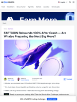 Massive Whale Accumulation Fuels FARTCOIN’s Surprise Rally