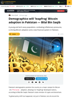 Pakistan's Youth Leading Charge on Bitcoin Adoption