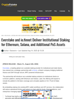 Everstake and io.finnet Deliver Institutional Staking for Ethereum, Solana, and Additional PoS Assets
