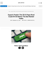 Experts Predict This $0.01 Pepe Rival Could Hit $5 Before The Bull Market Fades