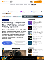 Bitcoin Range Compression Near $70K Signals Imminent Volatility Expansion – Markets and Prices Bitcoin News