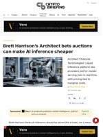 Brett Harrison's Architect bets auctions can make AI inference cheaper