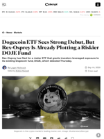 Dogecoin ETF Sees Strong Debut, But Rex-Osprey Is Already Plotting a Riskier DOJE Fund - Decrypt