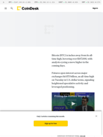 BTC, ETH, XRP News: Bitcoin Futures Zoom to Record Open Interest; DOGE, ADA, XRP Add 3%